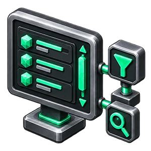 Built‑in UI toolkit with virtual scroll