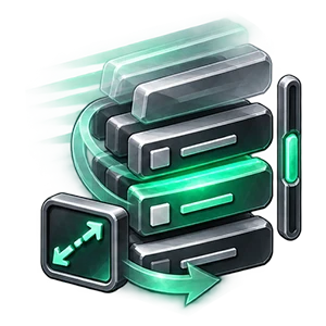 Virtualisation with dynamic heights and motion blur
